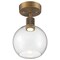 Access Lighting Port Nine Burgundy, Burgundy LED SemiFlush, Antique Brushed Brass Finish, Clear Glass 63148LEDD-ABB/CLR - alternate 2